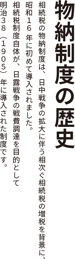 物納制度の歴史